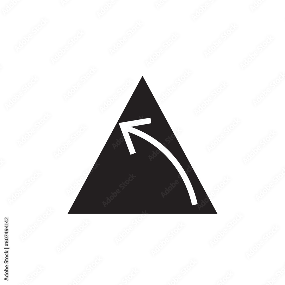 Fototapeta premium Left Safety Sign Solid Icon