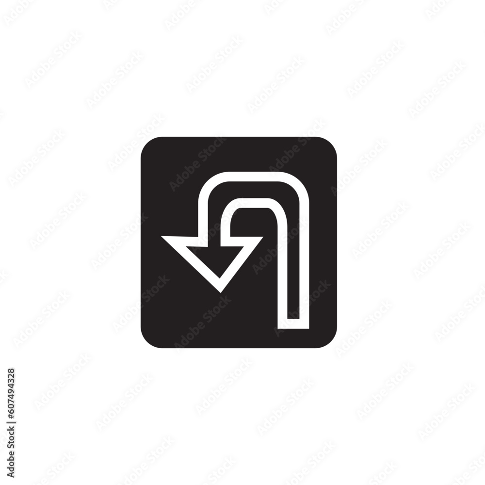 Navigation Road Sign Solid Icon Navigation Road Sign Solid Icon
