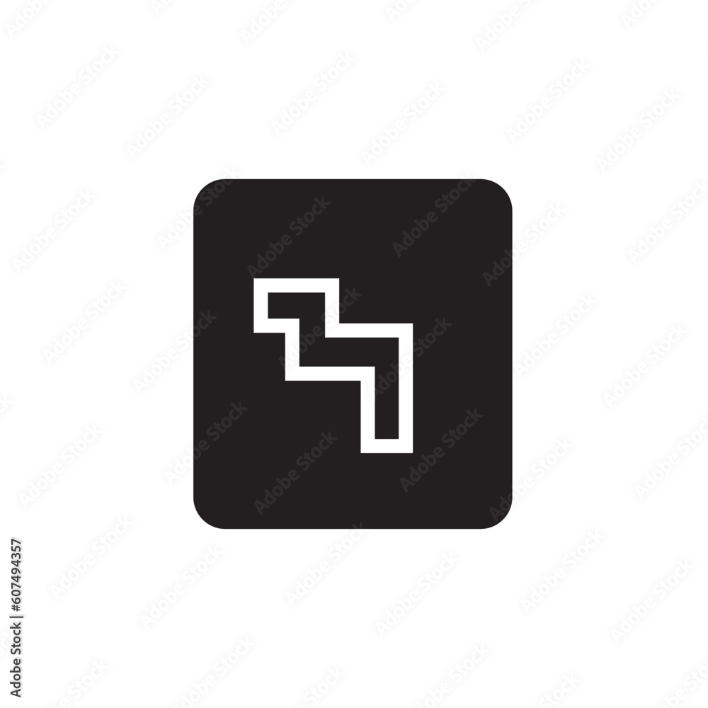 Navigation Road Sign Solid Icon Navigation Road Sign Solid Icon