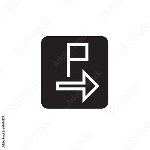 Parking Sign Road Solid Icon