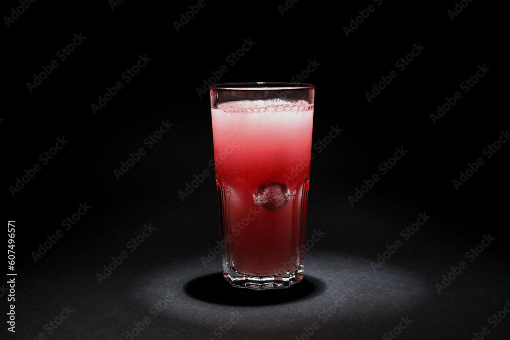 custom made wallpaper toronto digitalGlass of water with soluble tablet on black background
