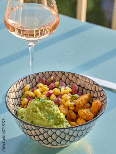 Schilderij op canvas poke bowl burrito bowl
