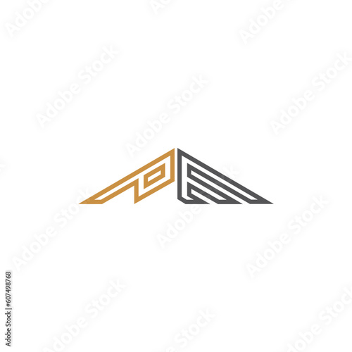 Alphabet letters Initials Monogram logo EP, PE, E and P