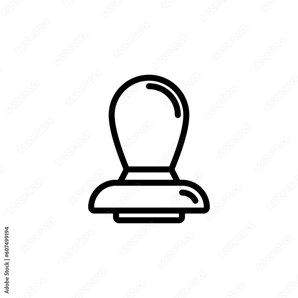 rubber stamp sign symbol vector