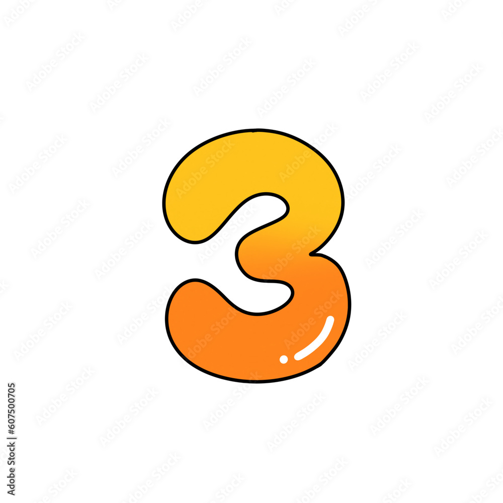 Naklejka premium Number