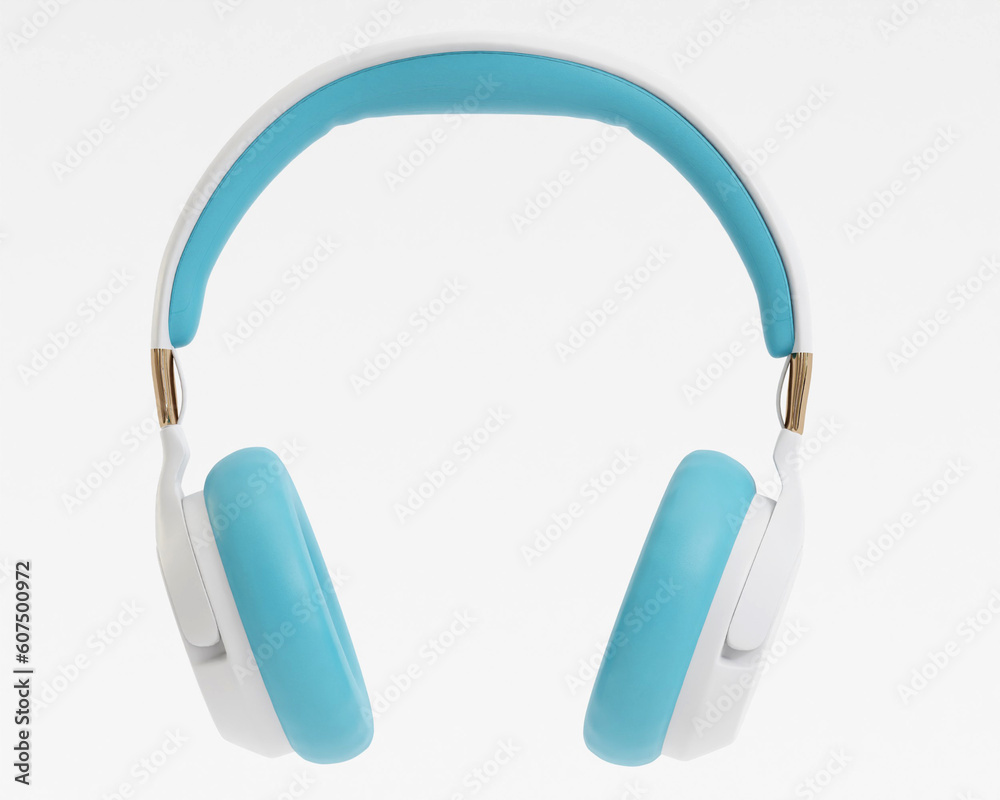 3D Rendering headphones isolated on white background 3D Rendering headphones isolated on white background