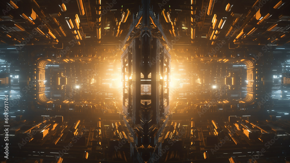 Cinematic maze, atmospheric lighting background