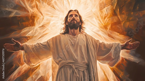 Jesus Chriest Illustration, Generative Ai photo