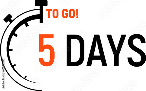 Countdown days left banner. Count time sale. Days to go. Vector illustration.