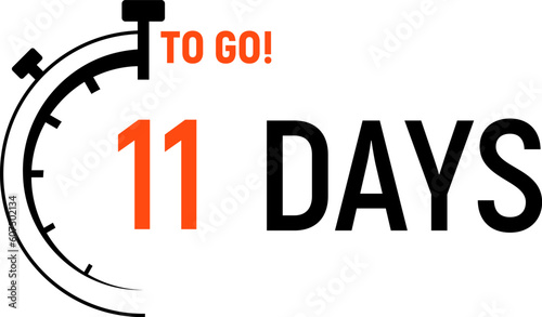 Countdown days left banner. Count time sale. Days to go. Vector illustration.