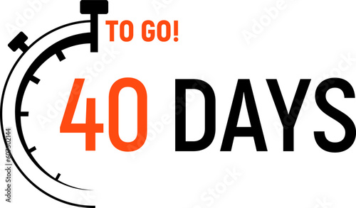 Countdown days left banner. Count time sale. Days to go. Vector illustration.