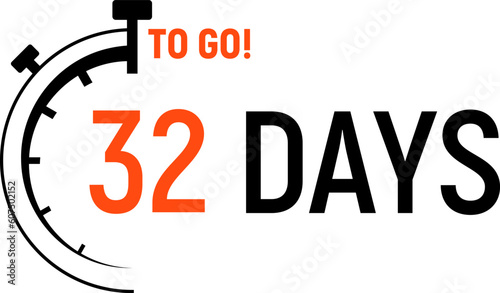 Countdown days left banner. Count time sale. Days to go. Vector illustration.