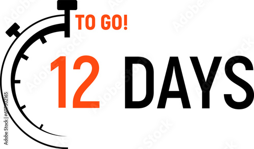 Countdown days left banner. Count time sale. Days to go. Vector illustration.