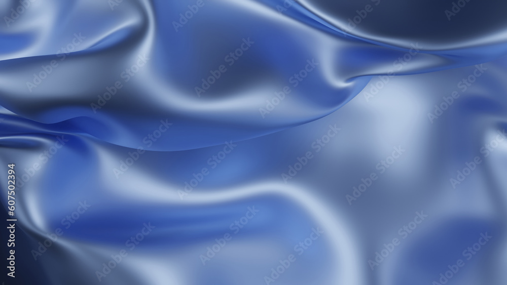 Obraz premium Light blue satin silk, luxury fabric background with copy space