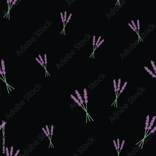 Vector purple lavender seamless pattern background. Perfect for fabric, scrapbooking, and wallpaper projects. 