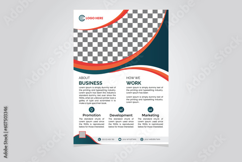 Corporate business flyer template design. design template.  marketing, business proposal, promotion, advertise, publication, cover page. modern design template. modern template