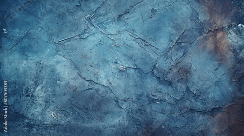Dark Blue-Toned Plaster Texture Background