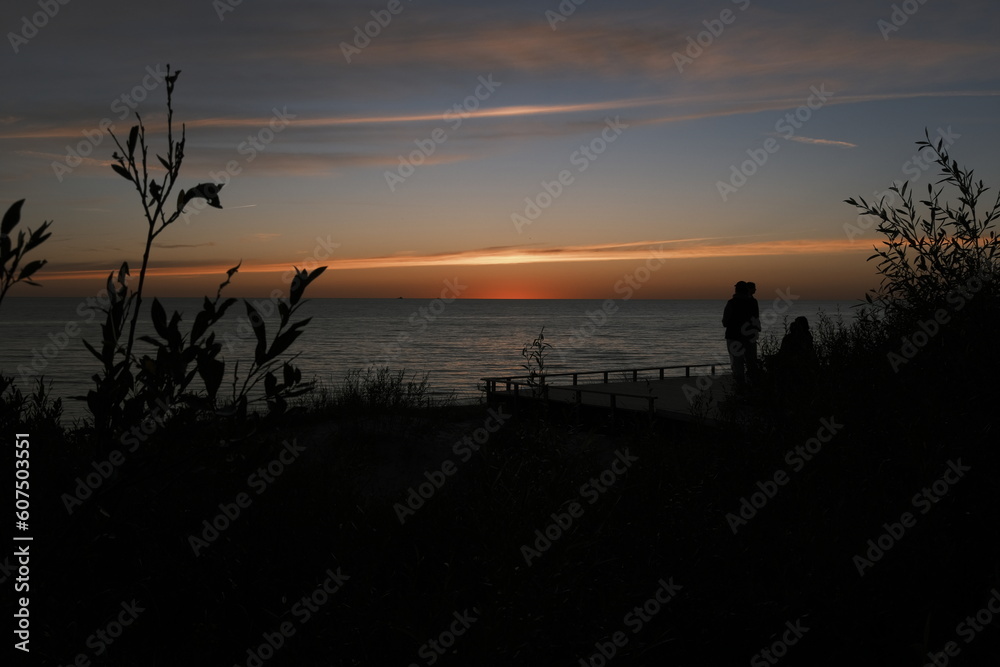 sunset on the beach