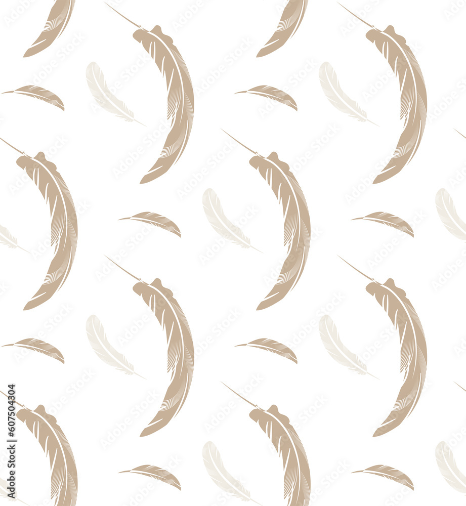 Fototapeta premium Beautiful Feather pattern seamless design background