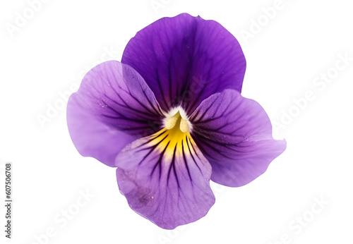 Violet flower isolated on white background. Generative AI. © PNG Space