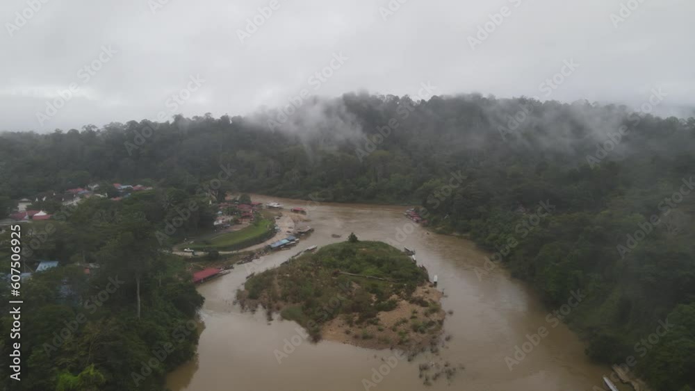 The aerial view of Taman Negara National Park in Malaysia The aerial view of Taman Negara National Park in Malaysia