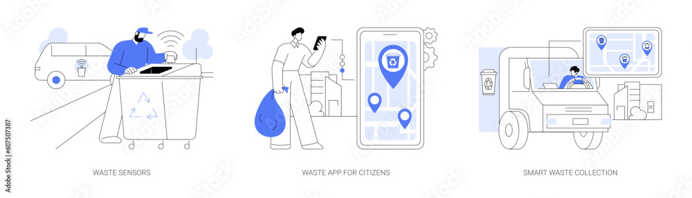 Smart waste management system abstract concept vector illustrations ... Circuit Diagram
