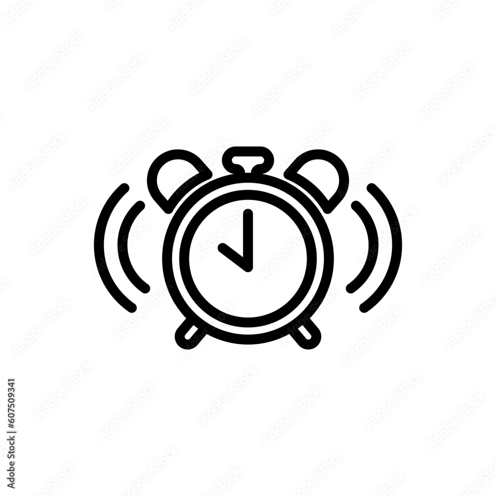 Fototapeta premium alarm clock sign symbol vector