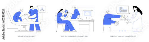 Rheumatology abstract concept vector illustrations.