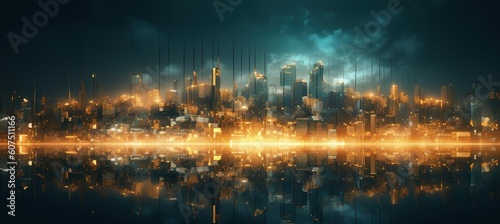  abstract urban night landscape-Ai