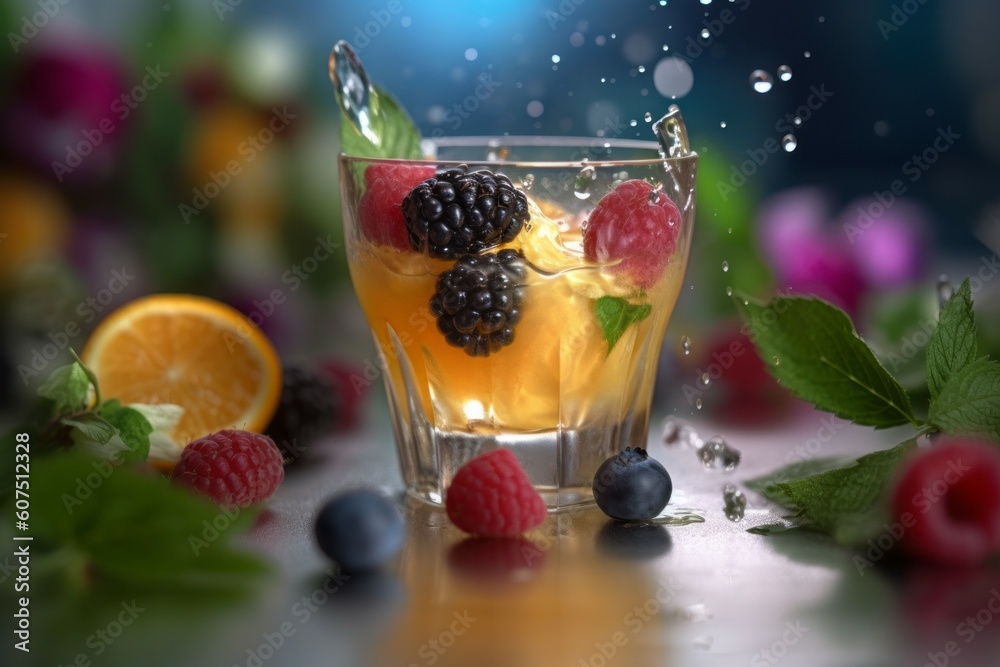 Appetizing tasty glass of orange juice. The concept of proper nutrition and vitamins in the crop. AI generated Appetizing tasty glass of orange juice. The concept of proper nutrition and vitamins in the crop. AI generated