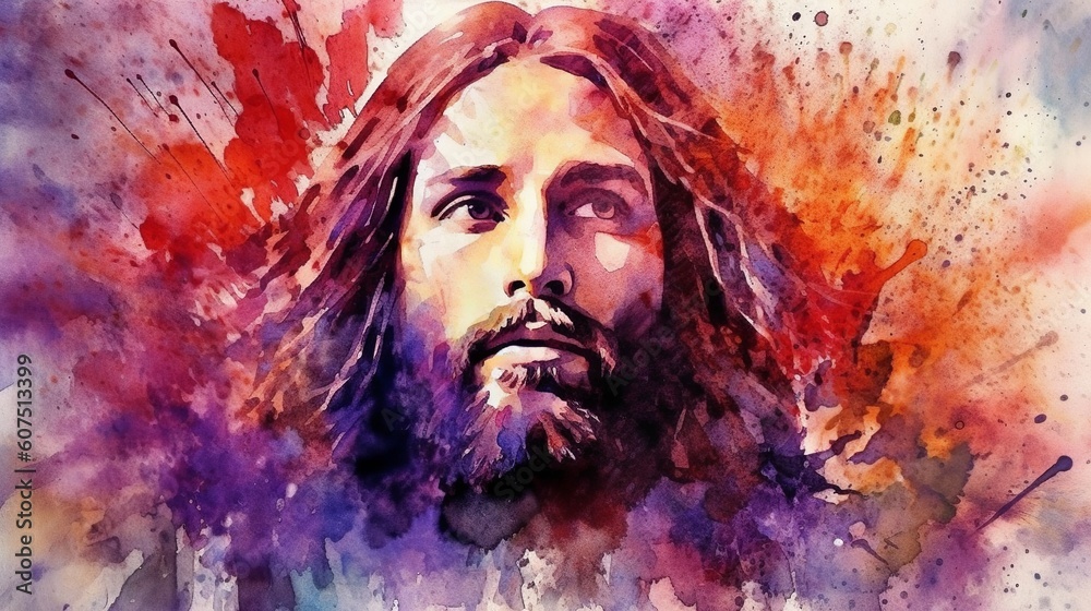 Jesus Chriest Illustration, Generative Ai