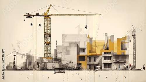 an illustration that communicates construction - made with Generative AI tools