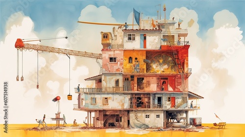 an illustration that communicates construction - made with Generative AI tools