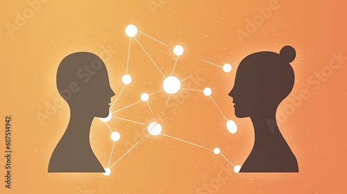 an illustration that communicates connection - made with Generative AI tools