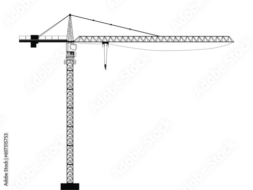 A vector representing a crane