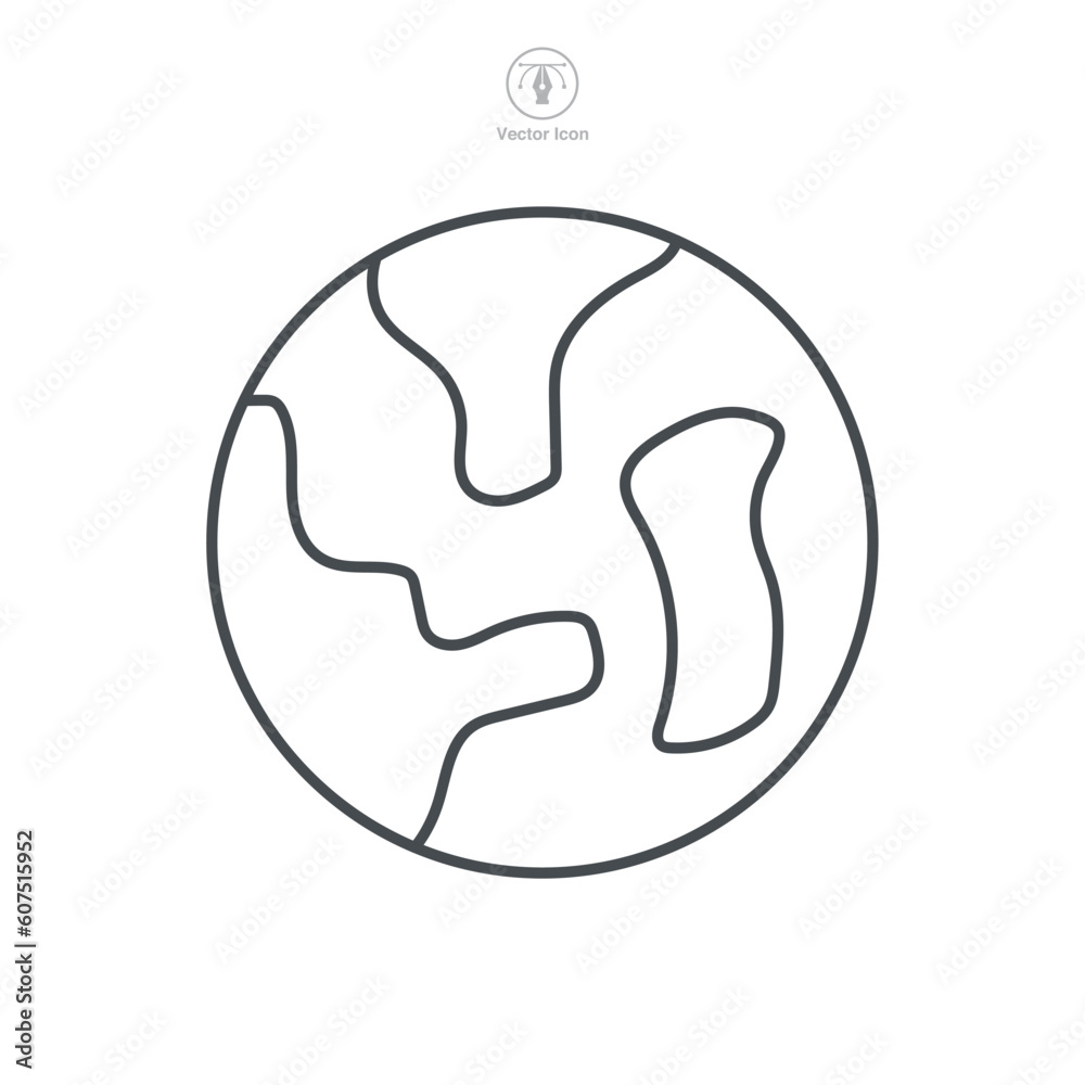 Earth globe Icon symbol template for graphic and web design collection logo vector illustration Earth globe Icon symbol template for graphic and web design collection logo vector illustration