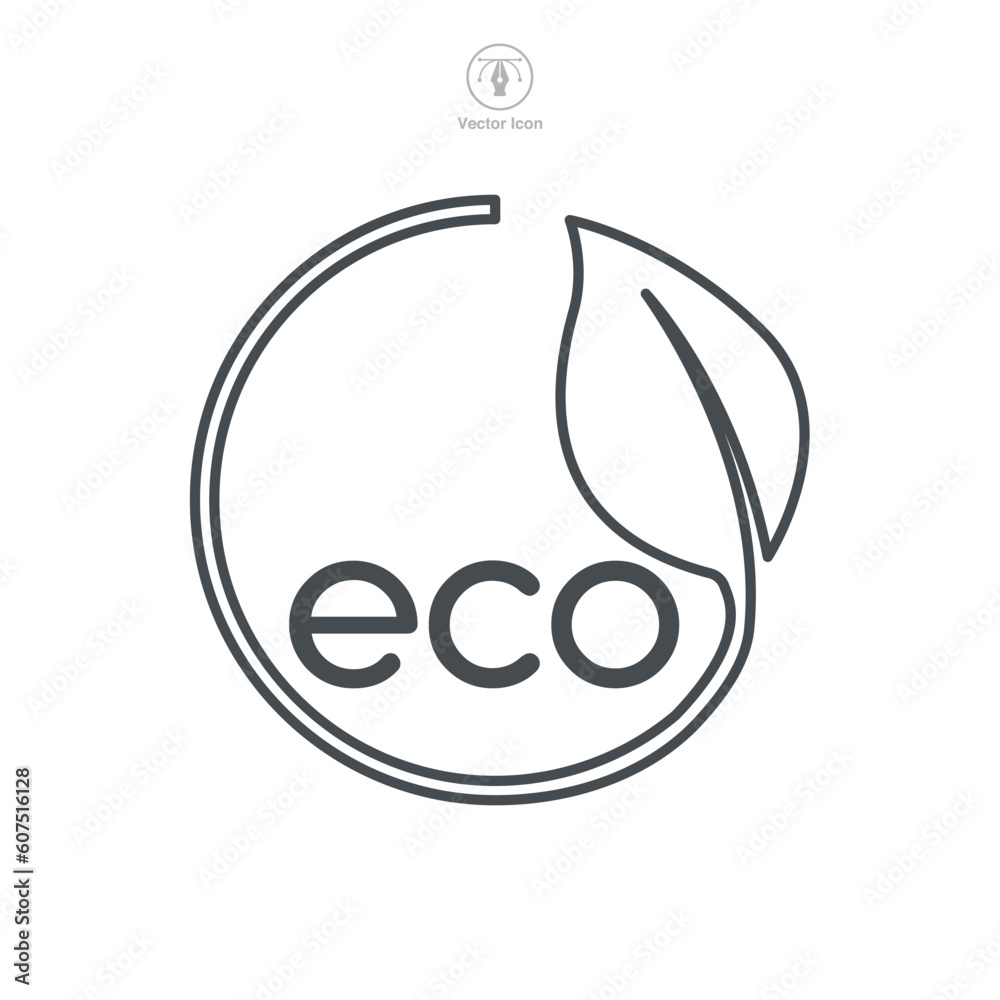 Eco friendly Icon symbol template for graphic and web design collection logo vector illustration Eco friendly Icon symbol template for graphic and web design collection logo vector illustration