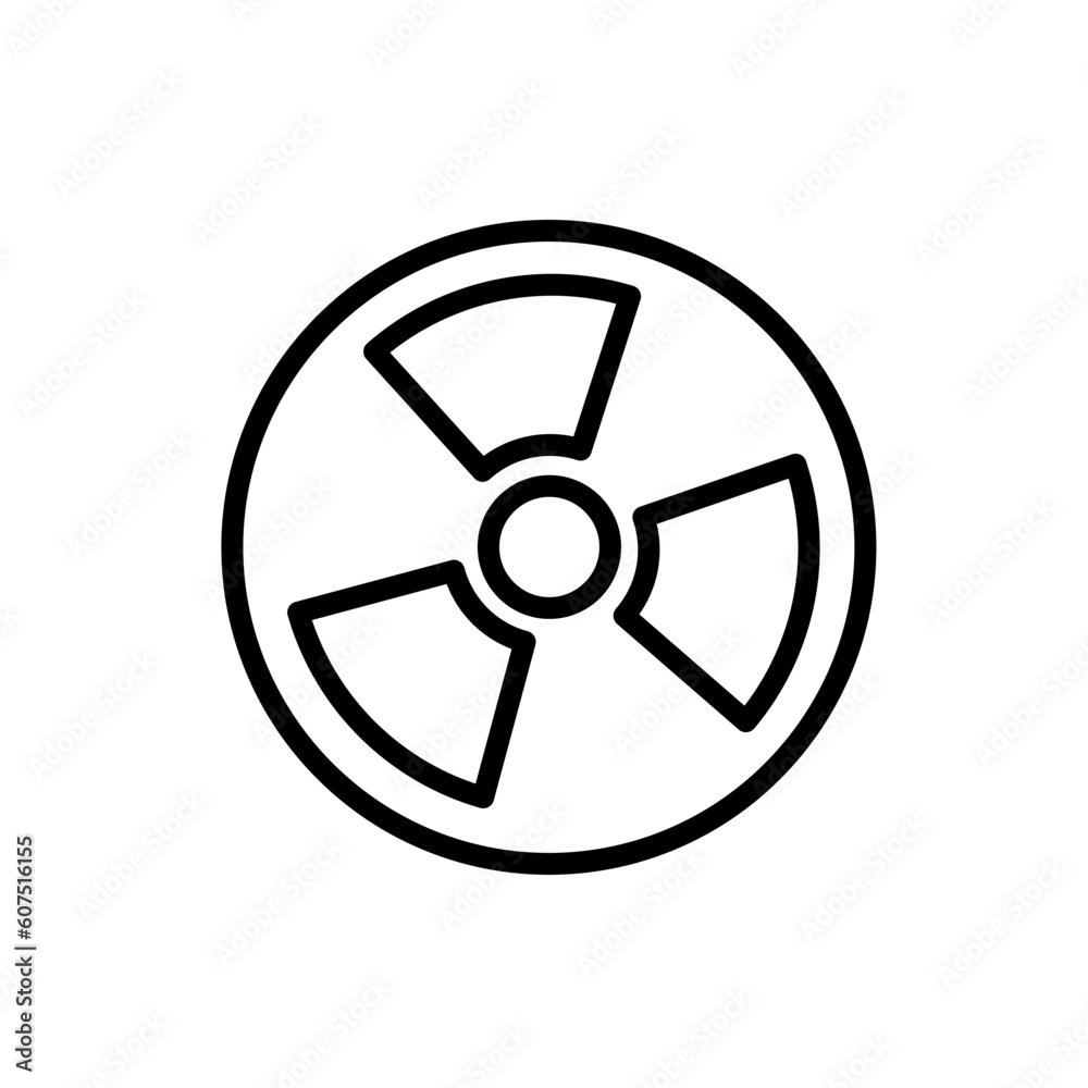 science radiation sign symbol vector