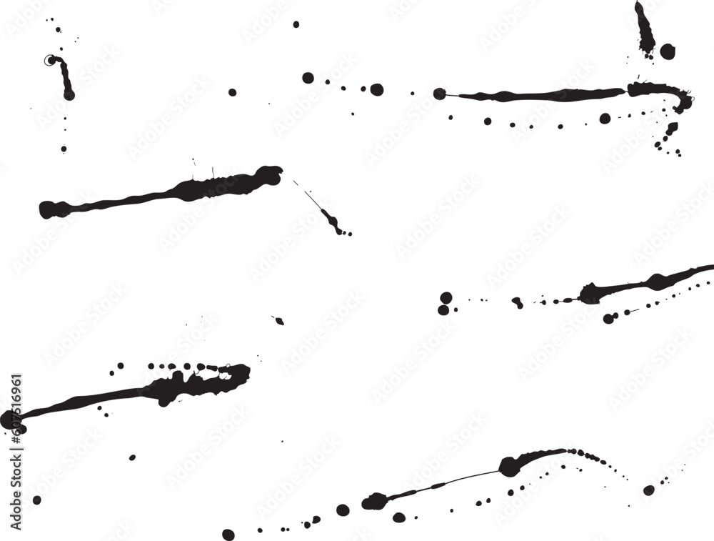 vector illustration of ink splats for use as design aides