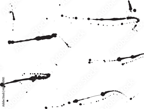 vector illustration of ink splats for use as design aides