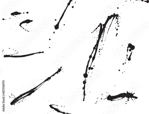 vector illustration of ink splats for use as design aides