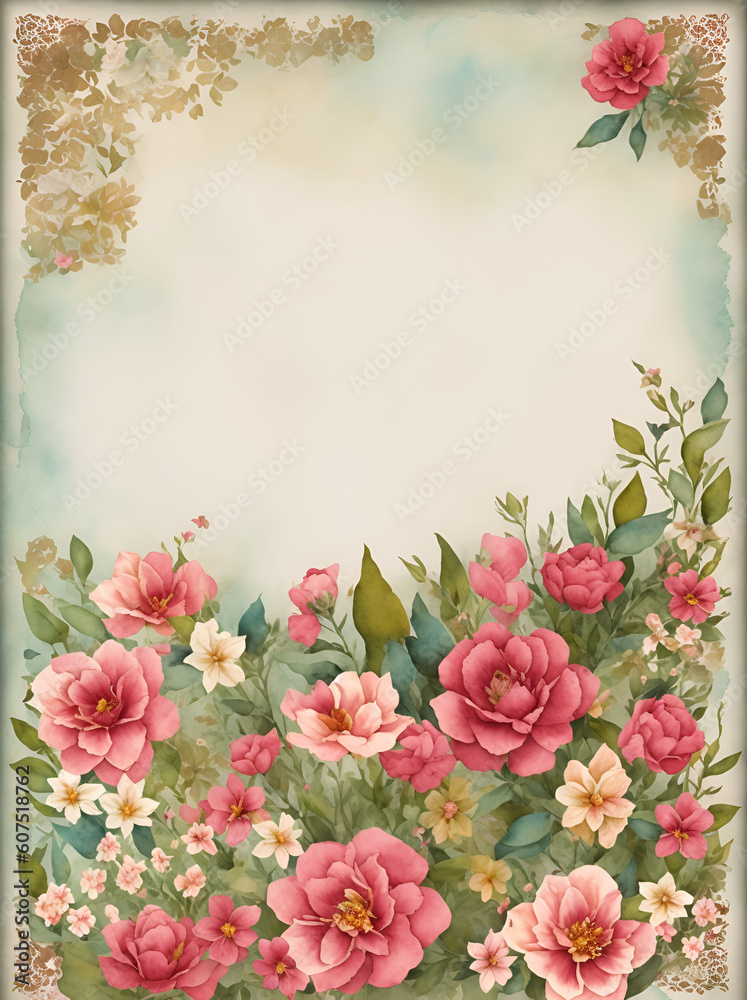 Flowers background. AI generated illustration Flowers background. AI generated illustration