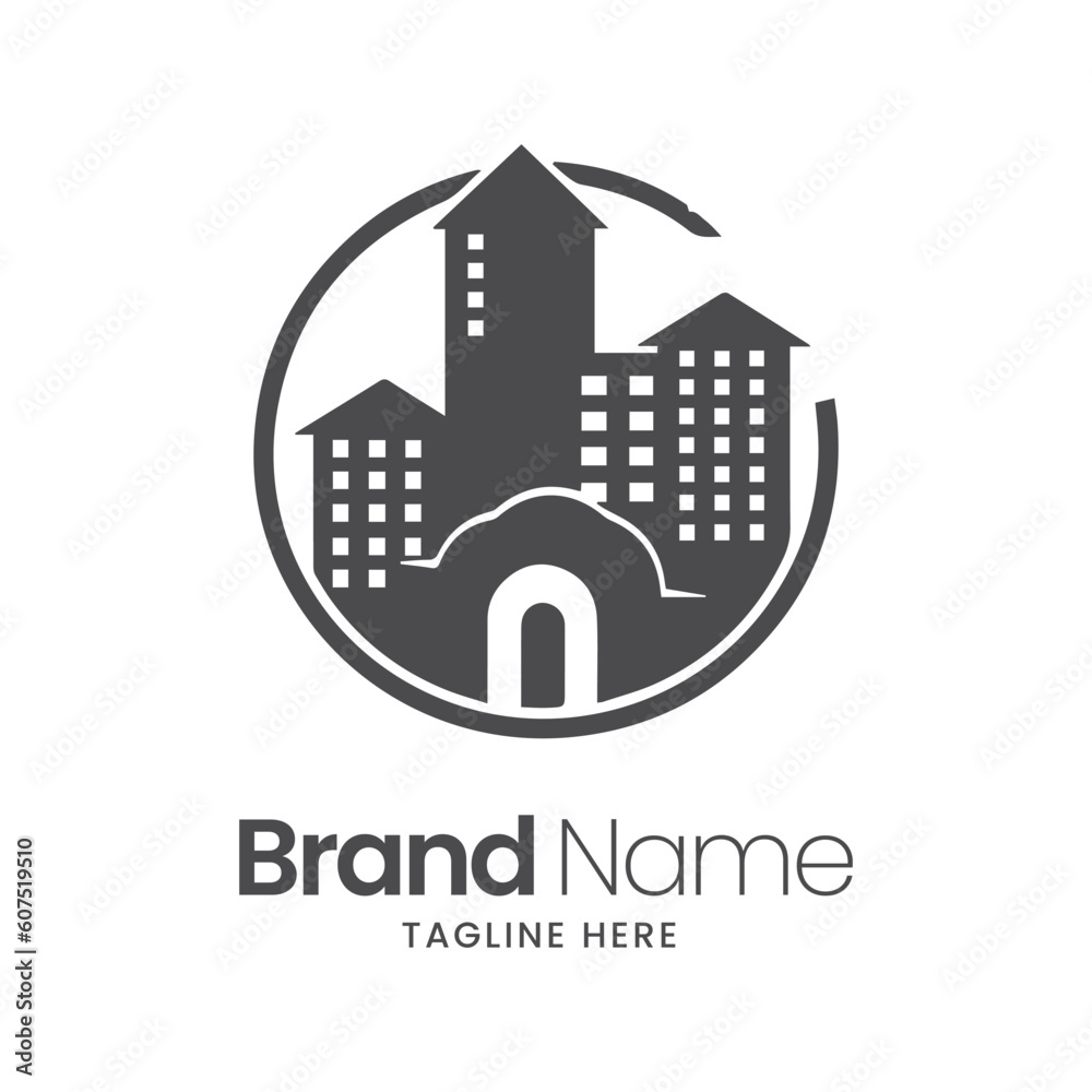 real estate company logo, Building logo with modern concept, real estate minimal logo