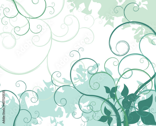 floral abstract vector composition