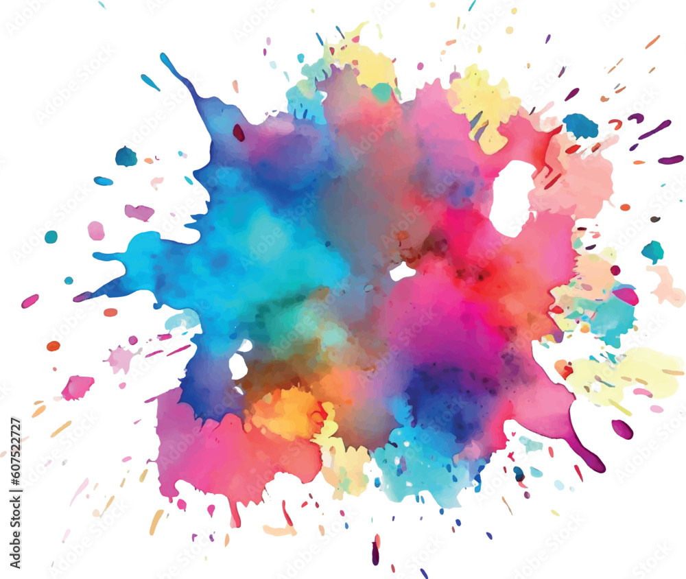 Colorful paint ink splash