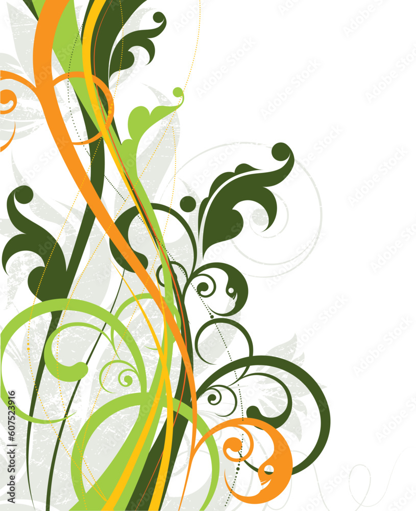 Floral vector illustration for design. Floral vector illustration for design.