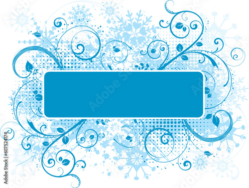 Decorative grunge snowflake background