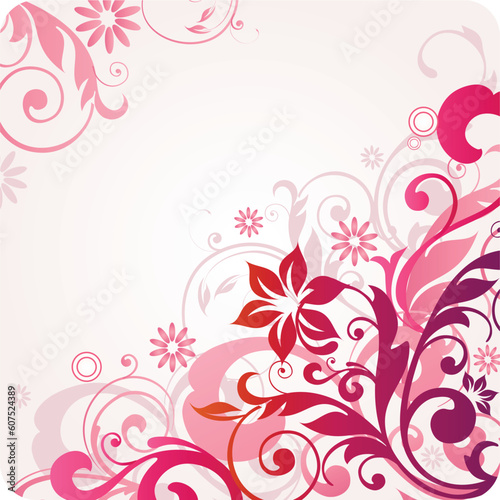 illustration drawing of floral background