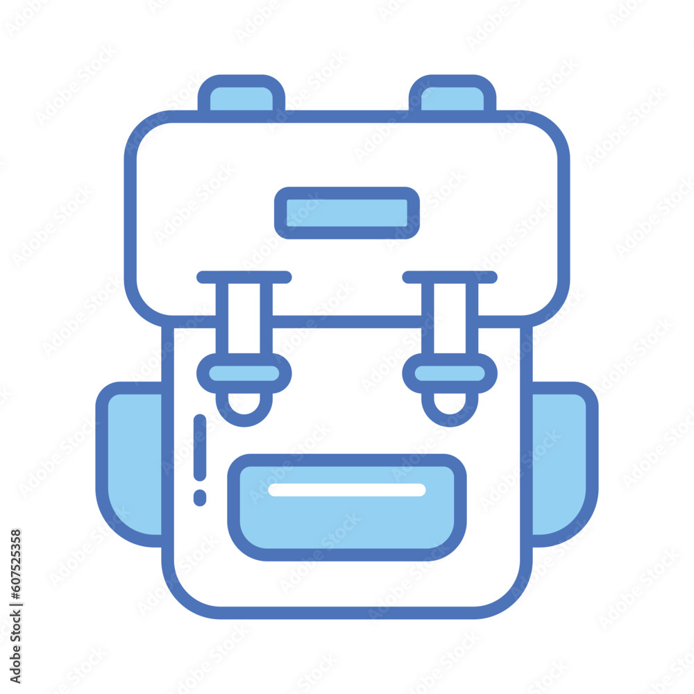 An icon of traveling backpack, cute rucksack vector in modern style An icon of traveling backpack, cute rucksack vector in modern style