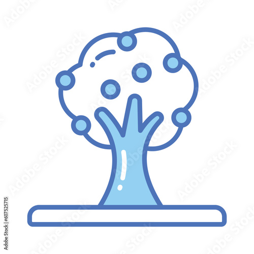 An amazing vector of fruit tree in editable style, fresh fruit tree icon